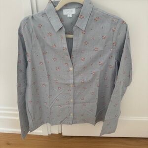 Gap womens 2 piece cotton pajama set light blue size M- NWT